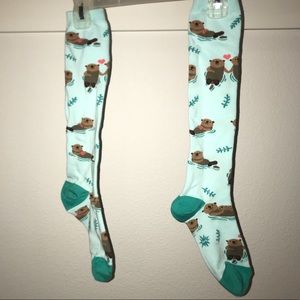 NWOT Below the Knee Otter Socks